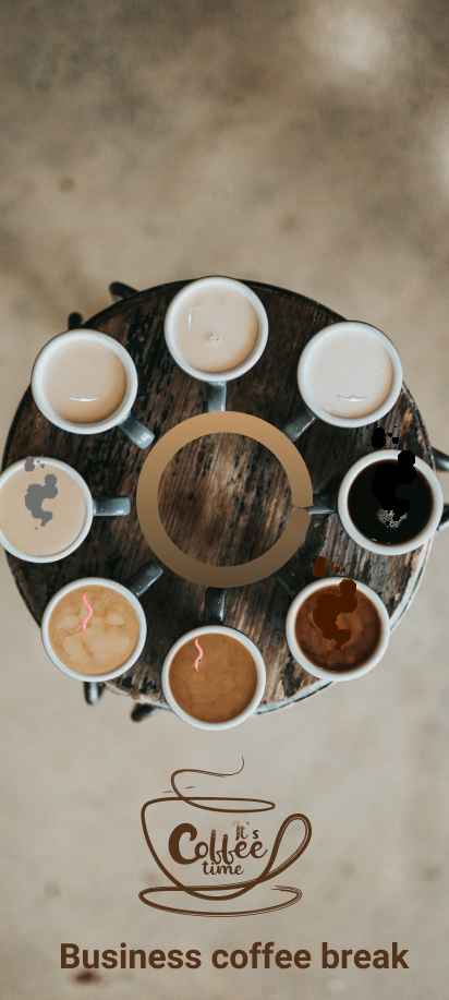 מסך טעינה קפה