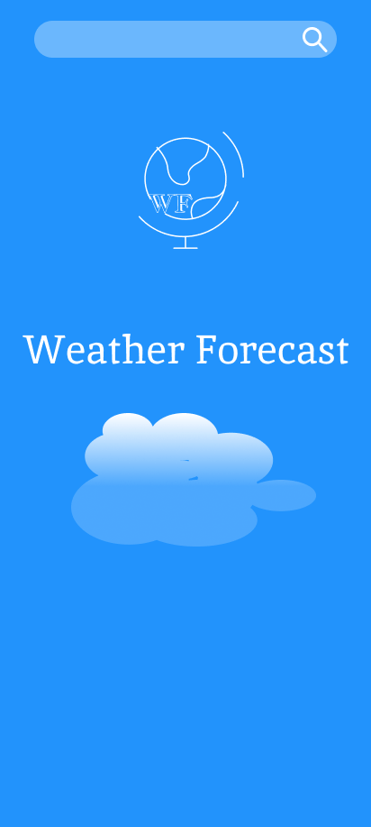 מסך כניסה אפליקציית מזג האוויר